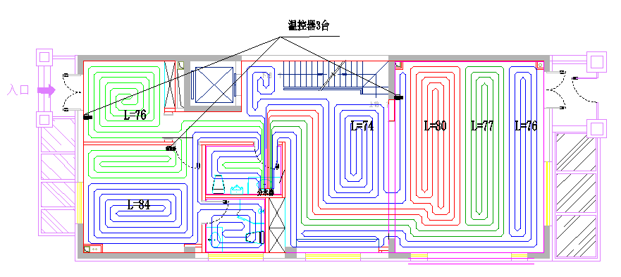 (地下一层地暖设计图纸)